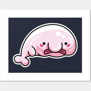 Kawaii Cute Blobfish Posters and Art